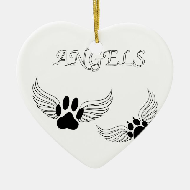 Ornement En Céramique Angel Pet Animaux (Devant)