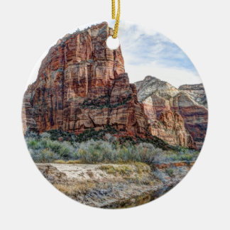 Ornement En Céramique Anges de parc national de Zion débarquant -