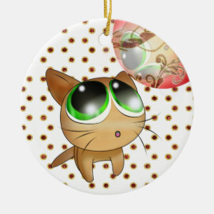 Ornement En Céramique Anime Kitty