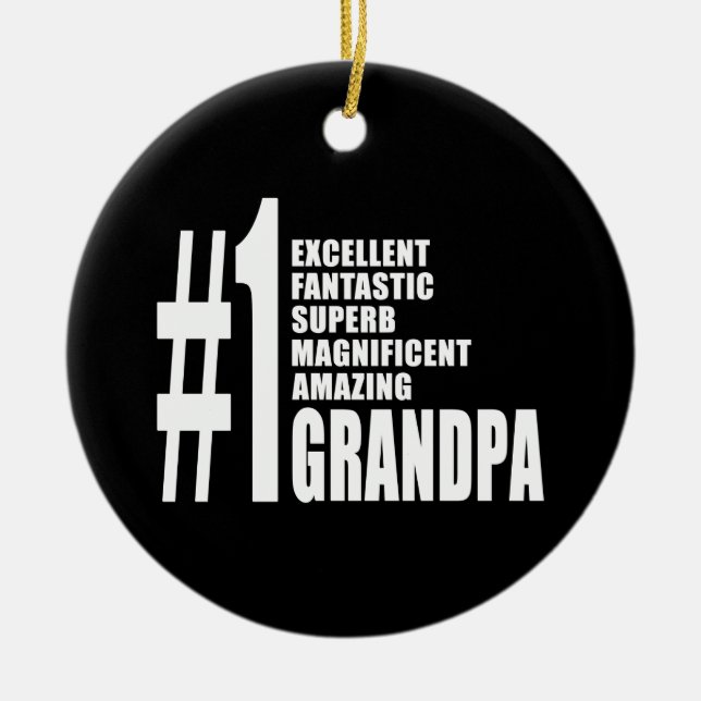 Ornement En Céramique Anniversaires de grands-pères : Grand-papa du (Devant)