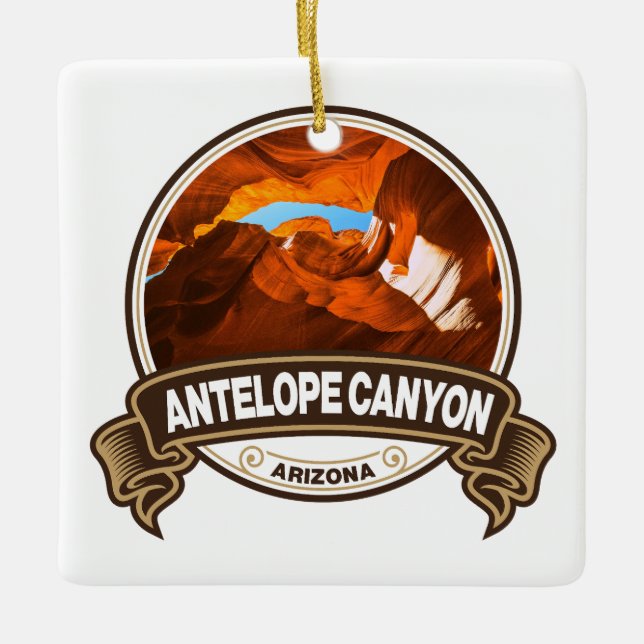 Ornement En Céramique Antelope Canyon Arizona Travel Badge (Devant)