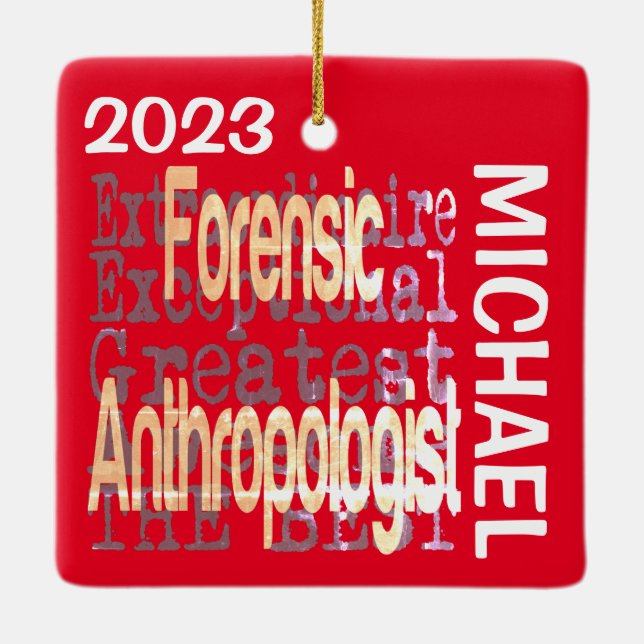 Ornement En Céramique Anthropologue médico-légal Extraordinaire PERSONNA (Dos)