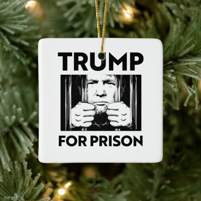 Ornement En Céramique Anti-Trump (Arbre)