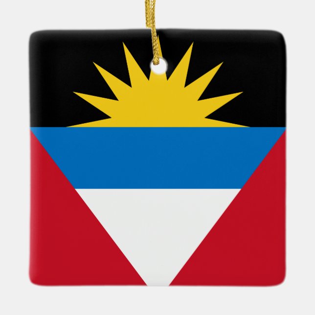Ornement En Céramique Antigua et Barbuda Flag (Devant)