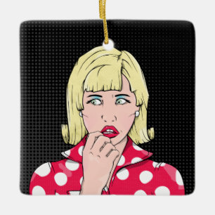 Ornement En Céramique Anxiété Stress pop art