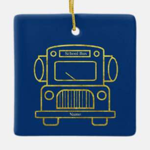 Ornement En Céramique Appréciation du conducteur d'autobus scolaire