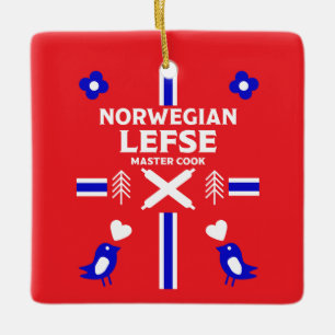 Ornement En Céramique Apron norvégien de gauche