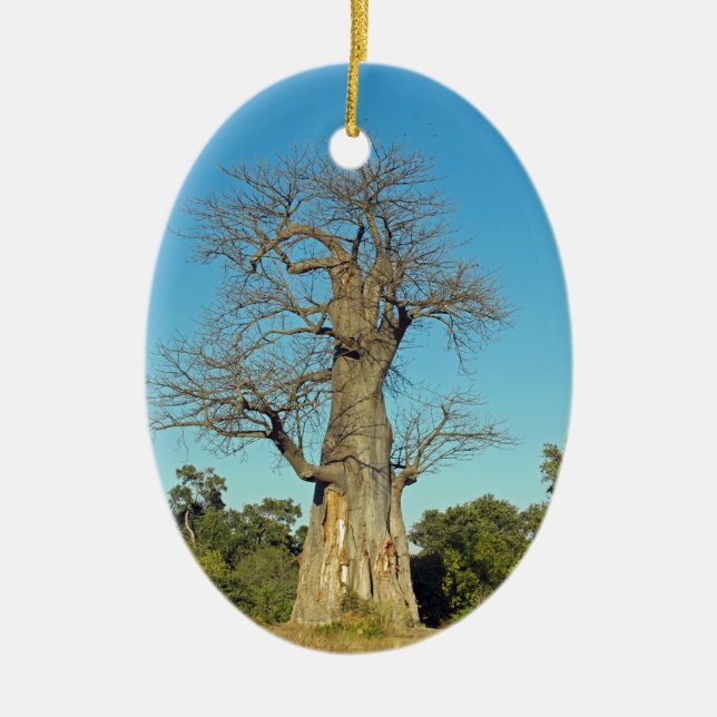 ORNEMENT EN CÉRAMIQUE ARBRE BAOBAB (Devant)