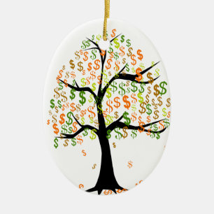 Ornement En Céramique Arbre d'argent