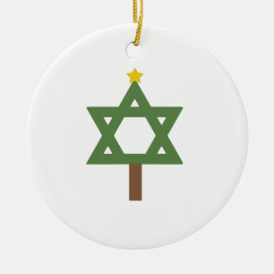 Ornement En Céramique Arbre de Chrismukkah