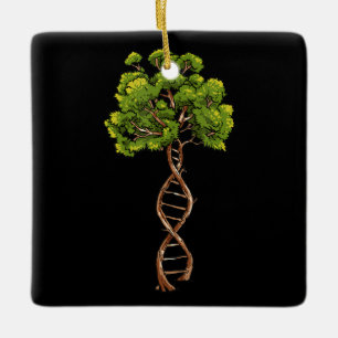 Ornement En Céramique Arbre De La Vie Science Génétique Milieu Biologiqu