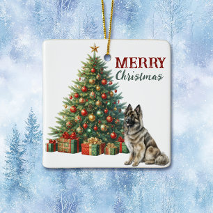 Ornement En Céramique Arbre de Noël de chien Tervuren
