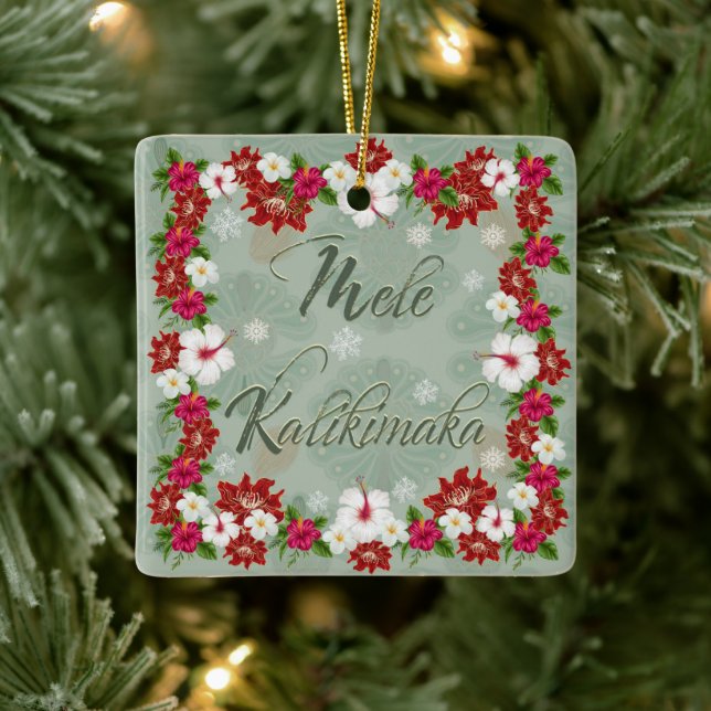 Ornement En Céramique Arbre de Noël de Mele Kalikimaka (Arbre)