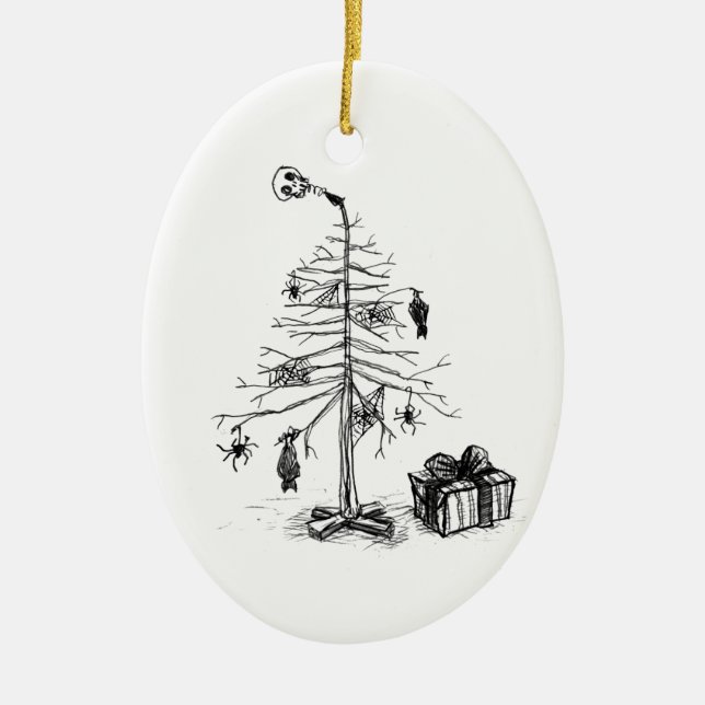 Ornement En Céramique Arbre de Noël gothique (Devant)