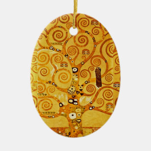 Ornement En Céramique Arbre de vie Gustav Klimt Nouveau