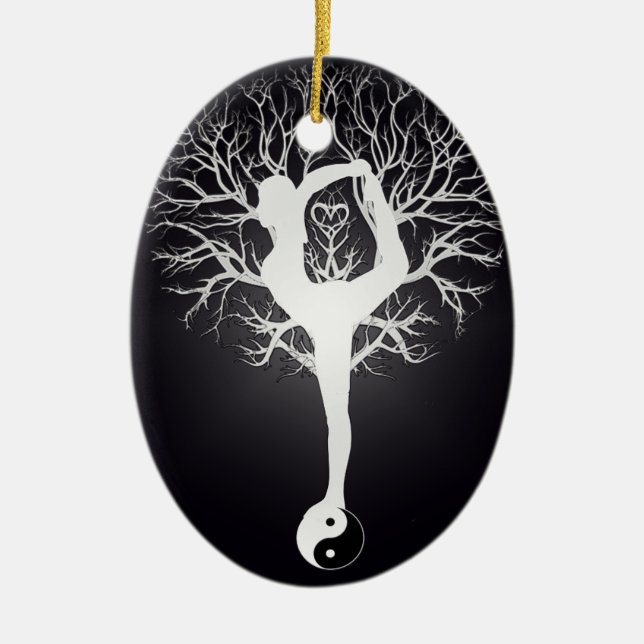 Ornement En Céramique Arbre de yoga (Devant)