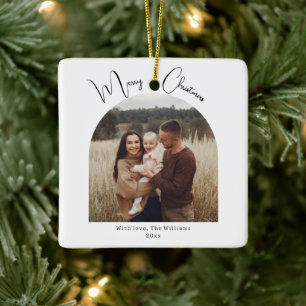 Ornement En Céramique Arc moderne Boho Joyeux Noël