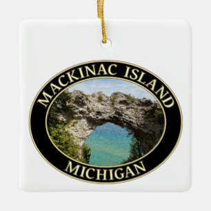 Ornement En Céramique Arch Rock sur l'île Mackinac, Michigan