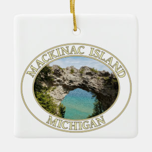 Ornement En Céramique Arch Rock sur l'île Mackinac, Michigan