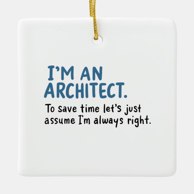 Ornement En Céramique Architect - I'm (Devant)