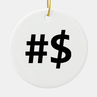 Ornement En Céramique argent de hashtag