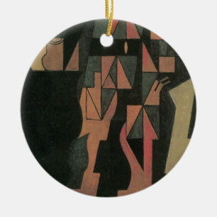Ornement En Céramique Arlequin de Juan Gris, Cubisme Vintage Art