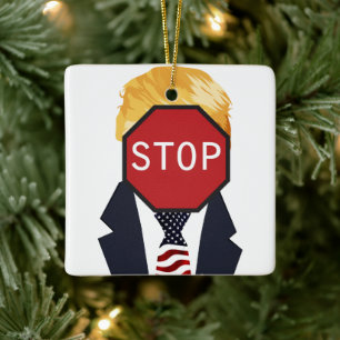 Ornement En Céramique Arrêter l'ornement de Trump