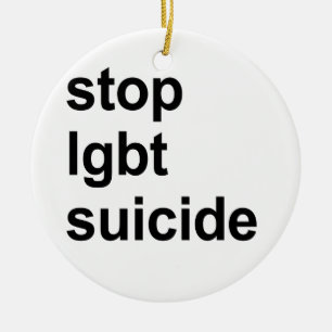 Ornement En Céramique arrêtez le suicide de lgbt