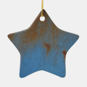 Ornement En Céramique Arrière - plan bleu rouillé