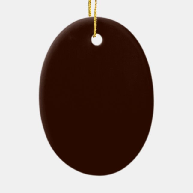 Ornement En Céramique arrière - plan couleur Brown personnalisable (Dos)
