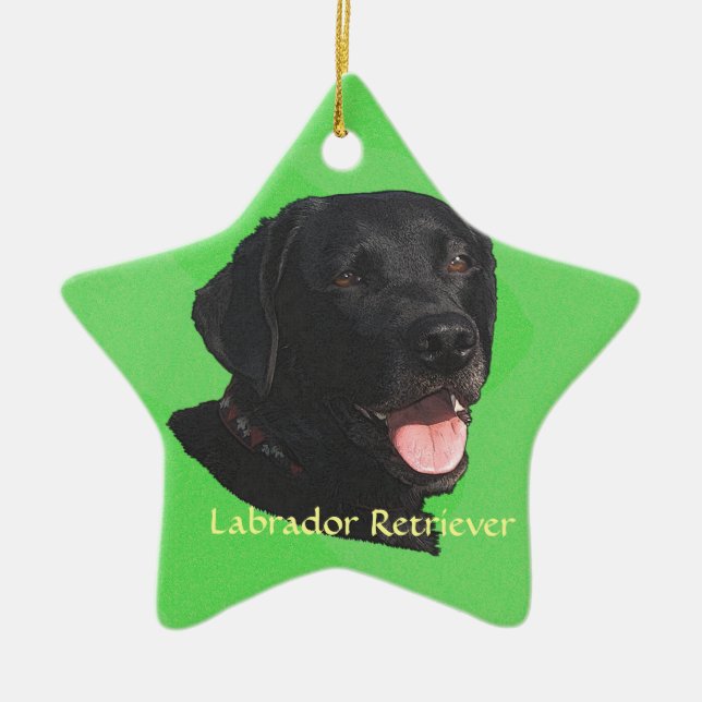 Ornement En Céramique Art de labrador retriever (Devant)