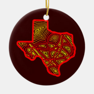 Ornement En Céramique Art du Texas Scribbleprint