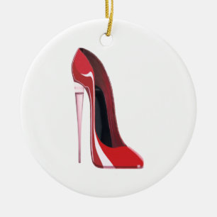 Ornement En Céramique Art stylet rouge de chaussure de talon de