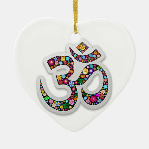 Ornement En Céramique Art symbolique floral Namaste