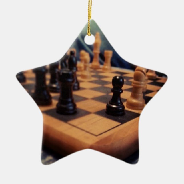 Ornement En Céramique Article de cadeau d'échiquier (Devant)