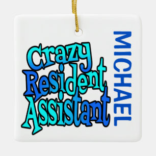 Ornement En Céramique Assistant Résident fou PERSONNALISÉ