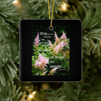 Ornement En Céramique Astilbe avec Mark 10:27