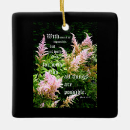 Ornement En Céramique Astilbe avec Mark 10:27