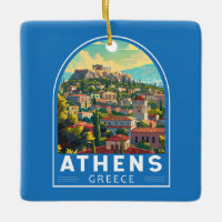 Athens Grèce Travel Art Vintage