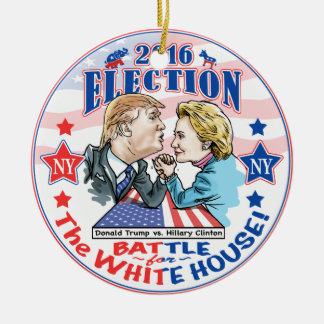 Ornement En Céramique Atout contre Hillary 2016