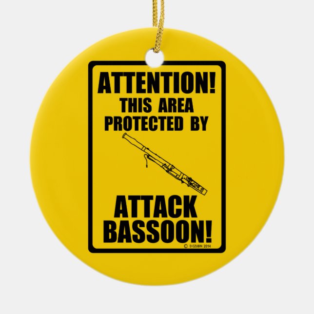 Ornement En Céramique Attaquer Bassoon (Devant)