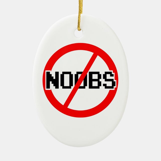 Ornement En Céramique AUCUN NOOBS - singe du geek/hacker/pc/code (Devant)