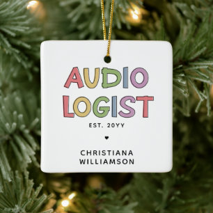 Ornement En Céramique Audiologiste personnalisé Audiologie Diplôme Cadea