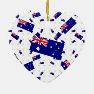 Ornement En Céramique Australie Drapeau dans plusieurs calques Askew