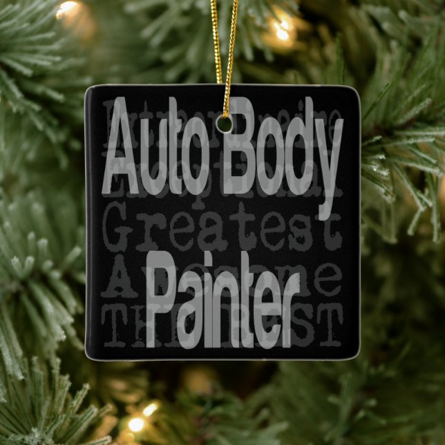 Ornement En Céramique Auto Body Painter Extraordinaire (Arbre)