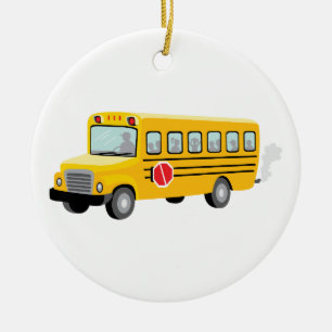 Ornement En Céramique Autobus scolaire