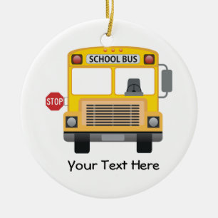 Ornement En Céramique Autobus scolaire personnalisable