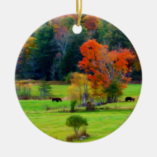 Ornement En Céramique Automne du Vermont