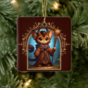 Ornement En Céramique Aventure Imaginaire Feline Tiefling