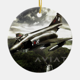 Ornement En Céramique Avion de chasse du fantôme F-4